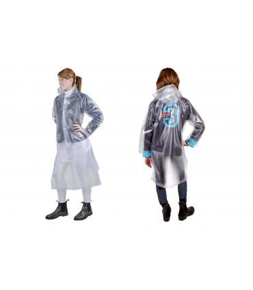 Longue veste de pluie enfant transparente imperméable avec capuche