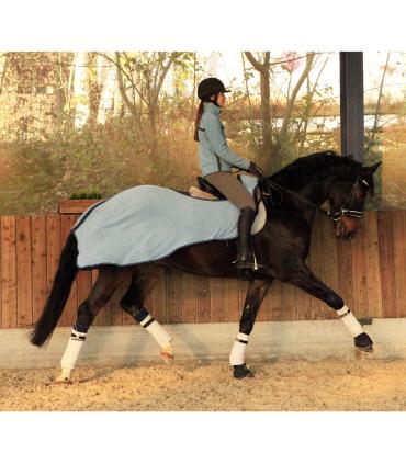 Couvre-reins polaire séchant bleu ciel - JMR