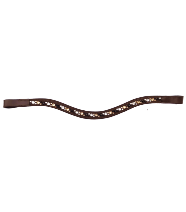 Frontal Raffinée en cuir avec strass - Jmr Pro